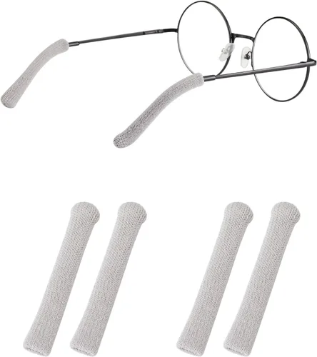 Vista 11 de Cojines para las orejas para lentes con tela de algodón, puntas de retenedor de gafas de punto suave, almohadillas elásticas antideslizantes