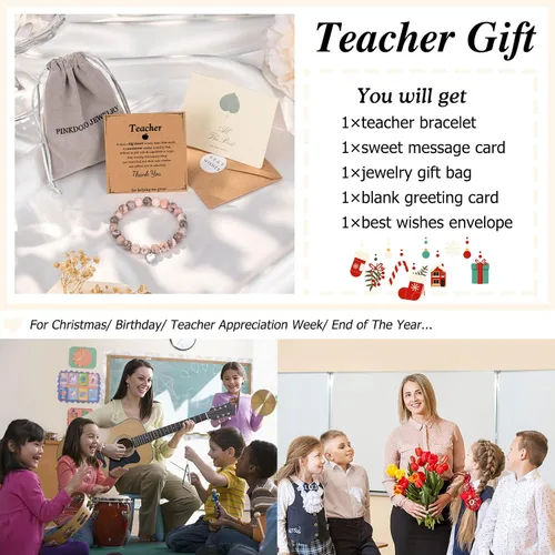 Vista 6 de PINKDODO Regalos de agradecimiento para profesores, regalos para profesores para mujeres, regalos de cumpleaños para profesores, jubilación, regalos