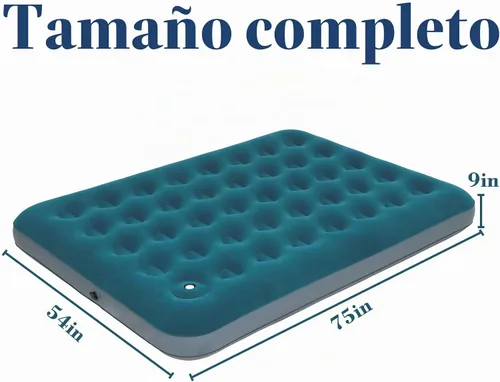 Vista 6 de Colchón de aire de camping de tamaño completo con bomba de pie incorporada, cama inflable inflable colchón colchón para dormir