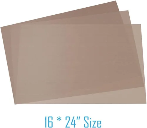 Vista 2 de Selizo Paquete de 10 láminas de teflón de PTFE para prensa de calor de 16 x 24 pulgadas, antiadherente, resistente al calor