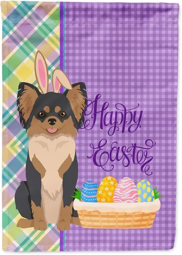 Vista 60 de Caroline's Treasures WDK4925GF Bandera de Pascua Airedale Terrier negra y tostada, tamaño jardín, bandera decorativa para patio exterior, patio
