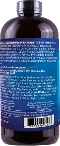 Vista 6 de Super MultiVitaminas y Minerales Líquidos para Niños 32oz