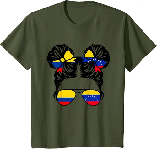 Vista 12 de Camiseta Half Colombian Half Venezolan Girl Colombia Kids Heritage, Gris