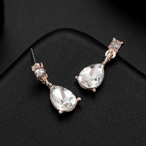 Vista 5 de Bridesmaid Jewelry Set for Women Girls, 1-4-6-8 Sets Necklace Earring Set for Wedding, Best Bridesmaid Gifts,18K Gold or Rose Gold or Silver Plated