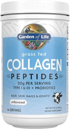 Vista 10 de Garden of Life - Péptidos de colágeno en polvo a base de pasto – Polvo de colágeno insípido para mujeres hombres cabello piel uñas articulaciones