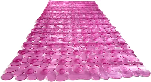 Vista 18 de Alfombra antideslizante para bañera y ducha "Pebbles" de 27 x 14 pulgadas, ovalada, no tóxica, segura, limpia, lavable a máquina, agarre y drenaje