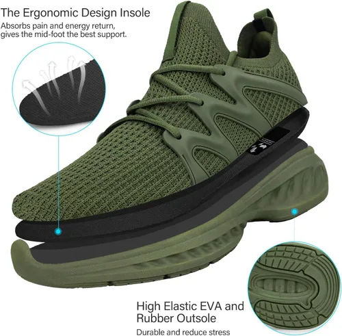 Vista 5 de Pujcs Zapatos para Mujeres Zapatos de Tenis Ligeros Zapatos de Gimnasio Antideslizantes para Entrenamiento Zapatos de Malla Transpirable