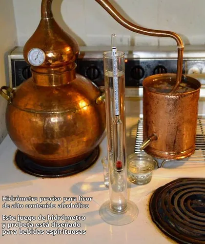 Vista 7 de CIMALAB Hidrómetro - Medidor de Alcohol, Hidrómetro de Alcohol 0-200 Proof e Hidrómetro Tralle, Probador de Graduación Alcohólica