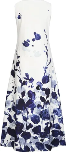 Vista 4 de Sleeveless Maxi Dresses for Women Floral Printed Summer Keyhole Tank Dress Beach Party Flowy Long Dress Loose Sundress