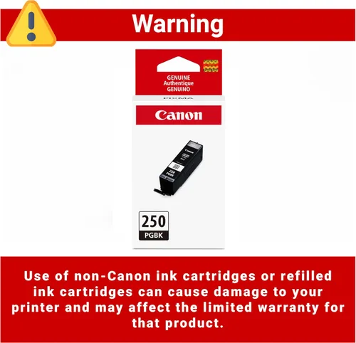 Vista 3 de Canon PGI-250 Tanque de Tinta Pigmento Negro Genuino, Compatible con Impresoras MG6320, IP7220 & MG5420, MX922, MG5520, MG6420, MG7120, iX6820