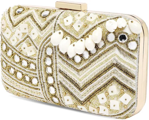 Vista 5 de Potli - Bolso de mano para mujer, hecho a mano, elegante, para novia, a la moda
