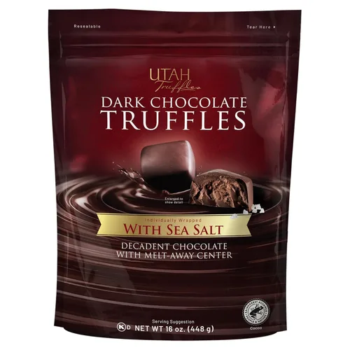 Vista 13 de Utah Truffles - Caramelo de trufa de chocolate con leche y menta, bolsas