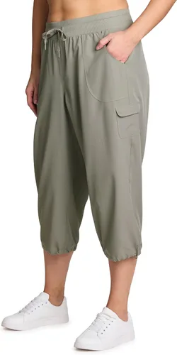 Vista 26 de RBX Active - Pantalón capri para mujer, talla grande, ligero, tejido, con cordón, estilo cargo
