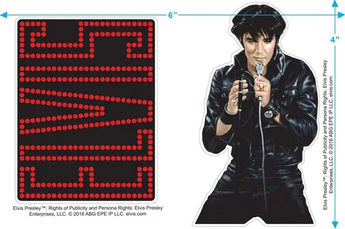 Vista 3 de Popfunk Elvis Presley Signature Heartthrob Music Pullover Sudadera con capucha y pegatinas
