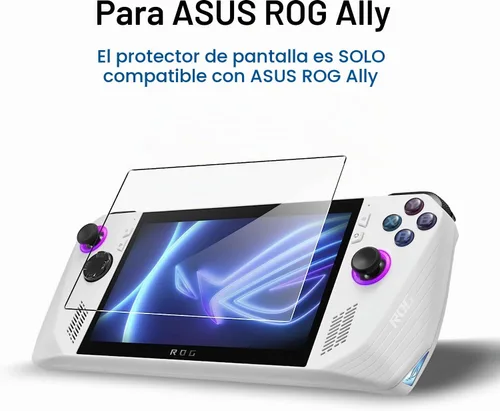 Vista 3 de amFilm Protector de pantalla OneTouch para ASUS ROG Ally X 2024 / ROG Ally 2023 7'' Instalación con alineación automática Sin burbujas Vidrio