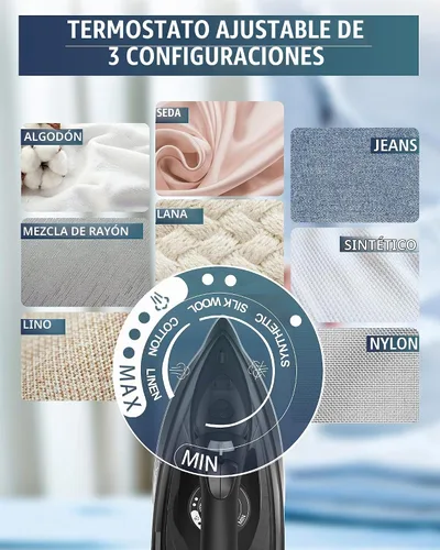 Vista 9 de OMAIGA Juego de plancha de vapor para el hogar, planchado eficiente, adecuado para todo tipo de prendas