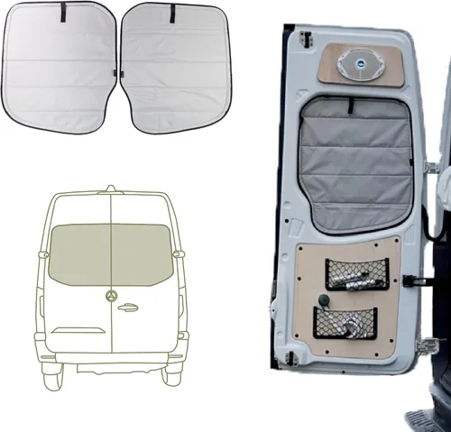 Vista 13 de VanEssential Cubierta magnética aislante de oscurecimiento para parabrisas delantero diseñada para Mercedes-Benz NCV3/VS30