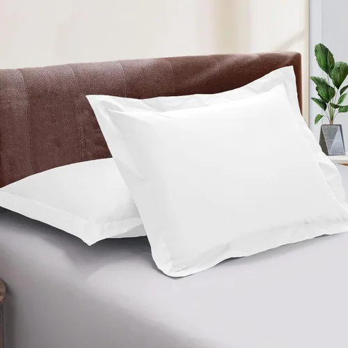 Vista 10 de Kotton Culture Juego de 2 fundas de almohada estándar de 20 x 26 pulgadas, fundas de almohada decorativas, 100% algodón egipcio de 600 hilos