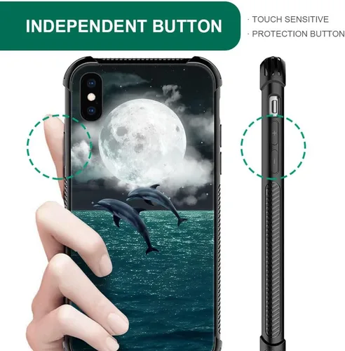 Vista 49 de Funda compatible con iPhone XR, diseño de elefantes africanos para niñas, diseño de patrón a prueba de golpes, antiarañazos, carcasa trasera