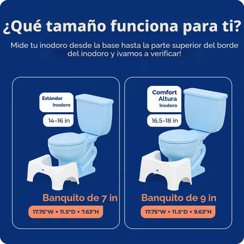 Vista 6 de Squatty Potty Taburete De Inodoro De Baño Original 2.0 Base 7 Pulgadas - Blanco Taburete de baño ergonómico para sentadillas para mejorar la salud