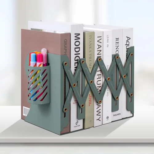 Vista 13 de Honagu Sujetalibros ajustables, extremos de metal para estantes pesados, organizador de archivos de revistas de escritorio para el hogar, oficina