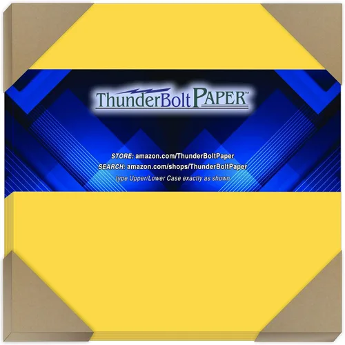 Vista 15 de 100 brillante amarillo dorado 65LB cover card de papel – 3" x 5" (3 x 5 inches) Tamaño photo card frame – 65 lb/Libra luz peso cartulina