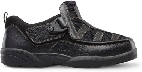 Vista 5 de Dr. Comfort Edward X Double Depth - Zapatos para caminar para hombre, de cuero y malla, elásticos, para diabéticos