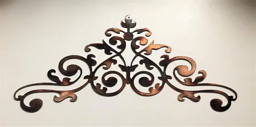 Vista 3 de Decoración ornamental de la pared del metal plateado del cobre/bronce del pergamino