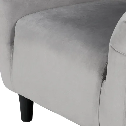 Vista 9 de Yaheetech Sillas de sala de estar, juego de 2 sillas decorativas de terciopelo, acogedoras sillas de barril con acolchado suave para sala de estar
