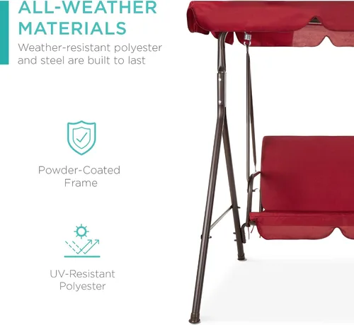Vista 4 de Best Choice Products - Columpio para colgar en el exterior para 2 personas