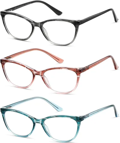 Vista 8 de Gafas de lectura bifocales para mujer, ojo de gato, bloqueo de luz azul, lector de computadora, parte superior transparente, sin transición