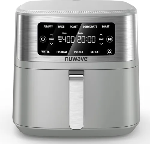 Vista 12 de Nuwave Brio Plus - Freidora de aire 6 en 1, gran capacidad de 7 cuartos de galón, control preciso de temperatura de 50 °F a 400 °F, antiadherente