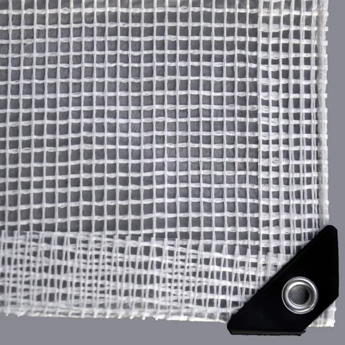 Vista 2 de Toldo de invernadero transparente resistente – Plástico de alta calidad 11 mil (milésima de pulgada) con tejido de malla 3x3 para mayor resistencia