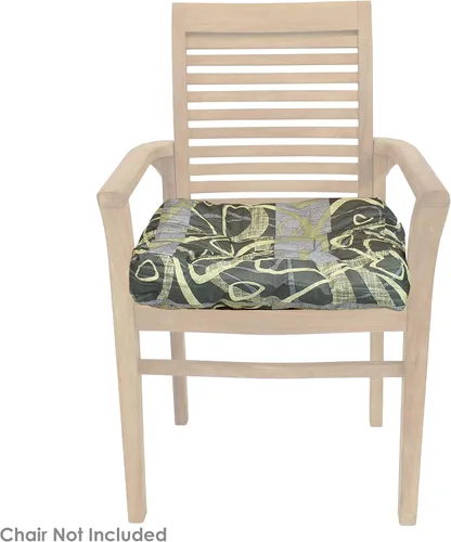 Vista 6 de Sunnydaze - Cojines cuadrados copetudos de 20 pulgadas para patio para interiores o exteriores, jazz moderno, seis juegos de almohadas de 2 piezas