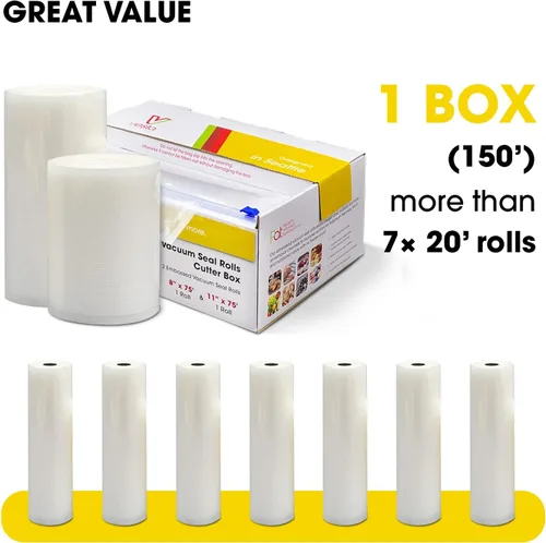 Vista 2 de Sellador al vacío comercial de 16" y rollos de bolsas selladoras al vacío de 11" x 150