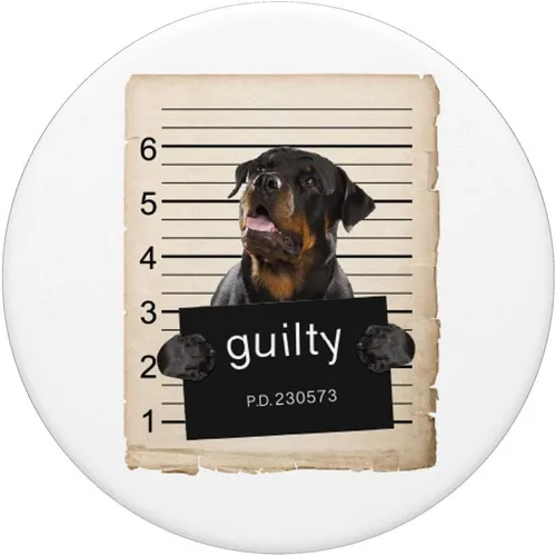 Vista 3 de Taza Rottweiler con diseño de perro muerto – PopSockets Grip y soporte para teléfonos y tabletas