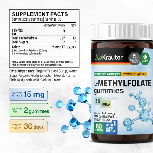 Vista 5 de BIO KRAUTER® Ácido hialurónico con vitamina C para apoyo a la hidratación de la piel – Suplementos de ácido hialurónico vegano de 250 mg de fuerza