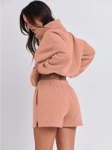 Vista 4 de ANRABESS Conjunto de dos piezas para mujer, conjunto de manga larga para gimnasio, ropa de moda de otoño 2024