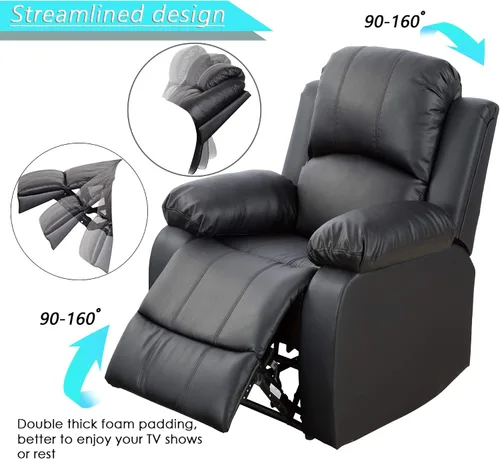 Vista 5 de A Ainehome Juego de sofá reclinable para sala de estar, sofá reclinable, sofá biplaza, asiento reclinable de movimiento manual, asiento de cine