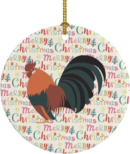 Vista 26 de Caroline's Treasures Adorno de cerámica de avestruz común para árbol de Navidad, decoración colgante para el hogar, Navidad, vacaciones, fiesta