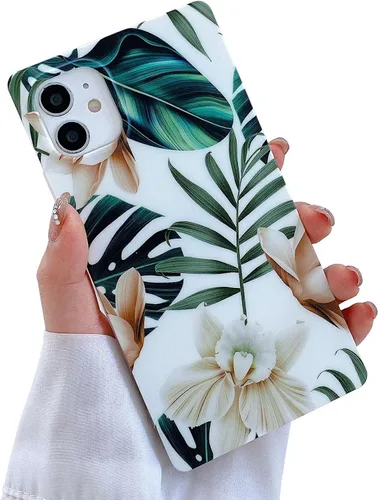Vista 38 de Elegante funda con patrón de perlas compatible con iPhone, de borde rectangular, delgada, suave, de silicona de poliuretano termoplástico (TPU)