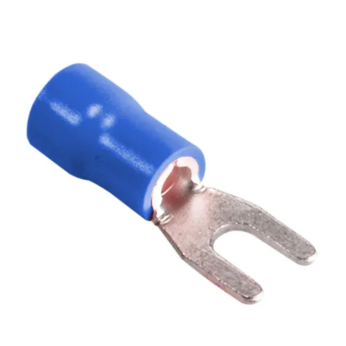 Vista 6 de 100 conectores de cable de horquilla aislados, kit de terminales de crimpado eléctrico tipo U para cable de 12-10 AWG (amarillo)