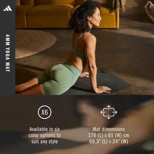 Vista 6 de adidas Yoga Mat - Eco Friendly - Non Slip, Durable Textured Surface