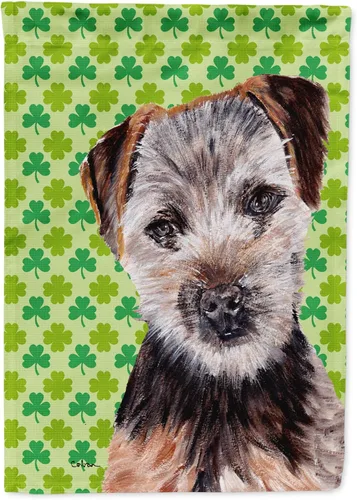 Vista 252 de Caroline's Treasures SS4442GF Affenpinscher Bandera de jardín con retrato de trébol del día de San Patricio para buzón, bandera decorativa