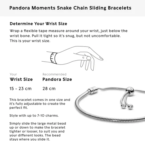 Vista 3 de PANDORA Pulsera deslizante de plata de ley Silicona