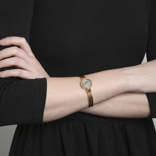 Vista 3 de Ben-Amun - Colección de monedas romanas de Nueva York, joyería de moda, collar, anillo, pulsera, chapado en oro 24