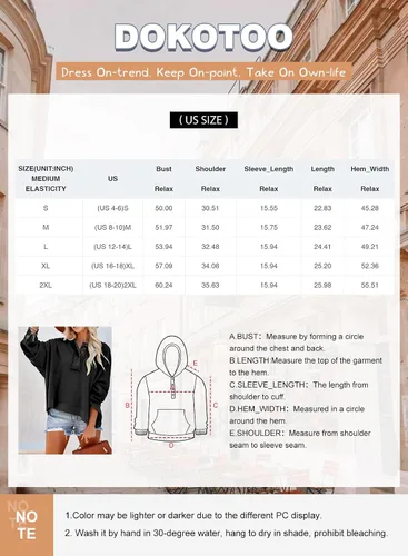 Vista 6 de Dokotoo Sudaderas con capucha de manga larga con cuello en V y botones para mujer