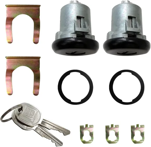 Vista 7 de Par de cilindros de bloqueo de puerta de repuesto con llaves para Chevrolet Monza 1975-1980
