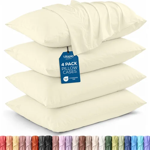 Vista 35 de Utopia Bedding - Juego de 2 fundas de almohada tamaño estándar, con cierre de sobre, tela de microfibra cepillada suave, resistentes al encogimiento