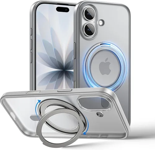 Vista 15 de MAGIC JOHN Soporte Magnético Invisible Giratorio 360° para Funda de iPhone 14 Pro [Agarre Antideslizante] [Compatible con MagSafe] 16 Pies